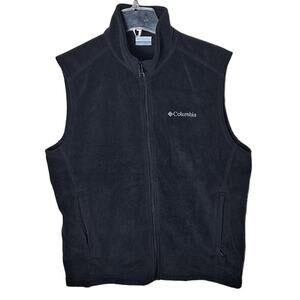 Columbia Men Medium Black Fleece Cathedral Peak II Full Zip Gorpcore Vest